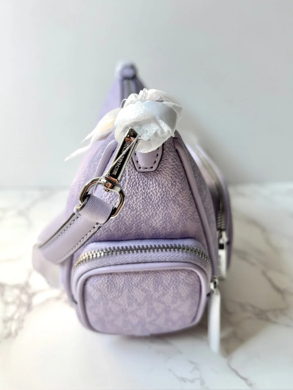 New Michael Kors Merritt Small Logo Convertible Shoulder Crossbody Bag Purple